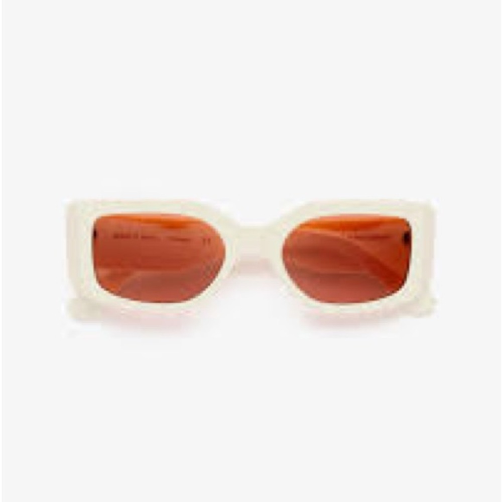 MILLER & MARC | Cream & Pink Retro Statement Sunglasses with Bold Design